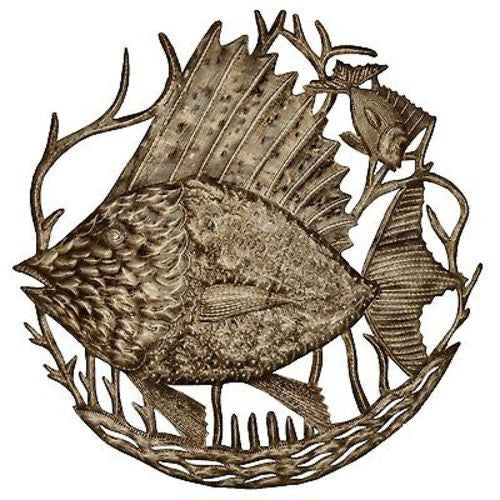 Big Fish 24 Inch Metal Art Handmade and Fair Trade
