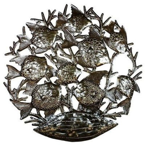 School of Fish - 24 Inch Metal Art Handmade and Fair Trade