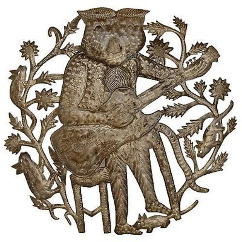 Musical Mouser 24 inch Metal Wall Art Handmade and Fair Trade